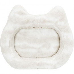 Trixie Lit Nelli Contour De Chat - 58 X 53 Cm - Blanc Et Taupe - Pour Chien