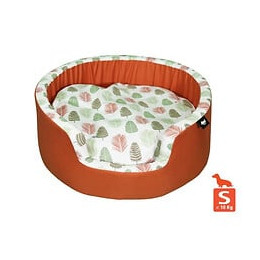 Aime Corbeille Pour Petit Et Moyen Chien, Sweet Tropical - Taille S - 50cm - Coussin Amovible Confort Design Nature