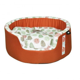 Aime Corbeille Pour Petit Et Moyen Chien, Sweet Tropical - Taille S - 50cm - Coussin Amovible Confort Design Nature