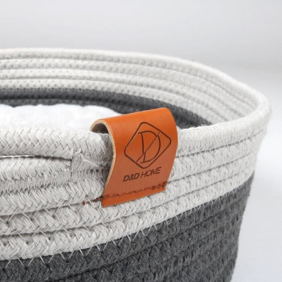 Ebi Panier Pour Chats Tailor - 35 X 35 X 11,5 Cm - Gris Et Blanc