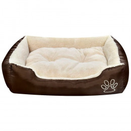 Lit Chaud Pour Chiens Avec Coussin Rembourrée L - Beige
