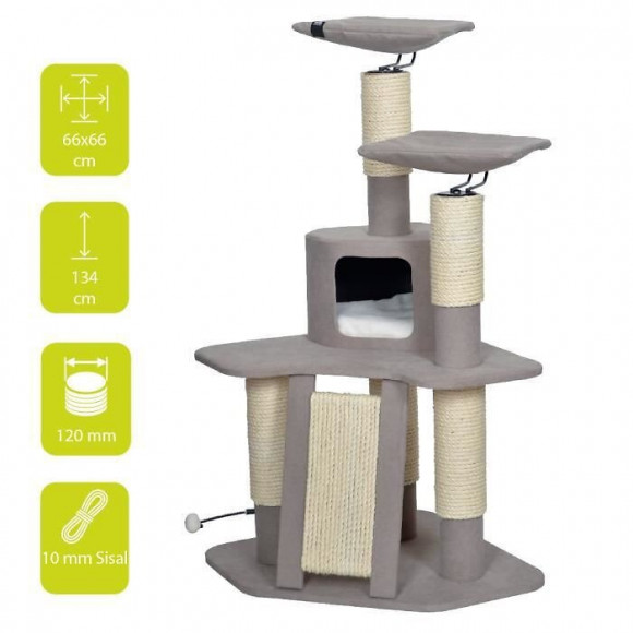 Ebi Griffoir Nagano 66 X 66 X 134 Cm - 23 Kg - Brun - Pour Chat