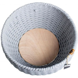 Europet Bernina Panier Oyster Ronde En Corde Coton Duvo+ - Gris - Pour Chat