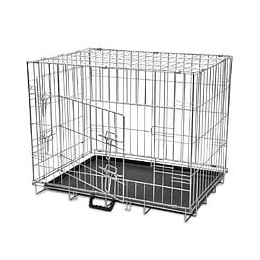 Cage En Métal Pliable Pour Chien L - Noir