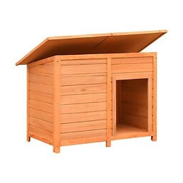 Niche Pour Chiens Bois De Pin Et De Sapin Solide 120x77x86 Cm - Brun - Accessoires Pour Chiens - Niches Pour Chiens - Brun - Br