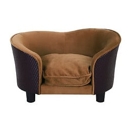 Canapé Pour Chien Chat - Lit De Chien - Panier - Accoudoirs, Dossier, Coussin Amovible Déhoussable - Dim. 70l X 48l X 40h Cm 