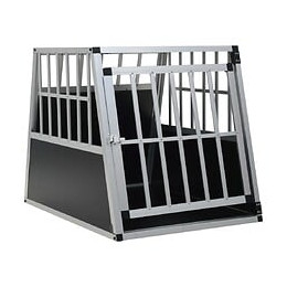 Cage Pour Chien Avec Une Porte 65 X 91 X 69,5 Cm - Accessoires Pour Chiens - Niches Pour Chiens - Argent - Argent