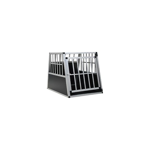 Cage Pour Chien Avec Une Porte 65 X 91 X 69,5 Cm - Accessoires Pour Chiens - Niches Pour Chiens - Argent - Argent