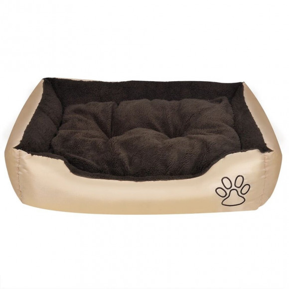 Panier Chaud Pour Chien Avec Coussin Rembourré Taille L - Brun