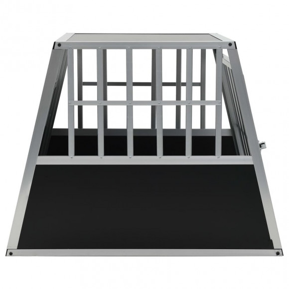 Cage Pour Chien Avec Une Porte 65 X 91 X 69,5 Cm - Accessoires Pour Chiens - Niches Pour Chiens - Argent - Argent