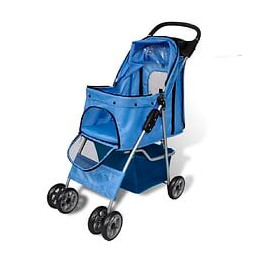 Poussette Pour Chien Chat Animaux Chariot Bleue - Bleu