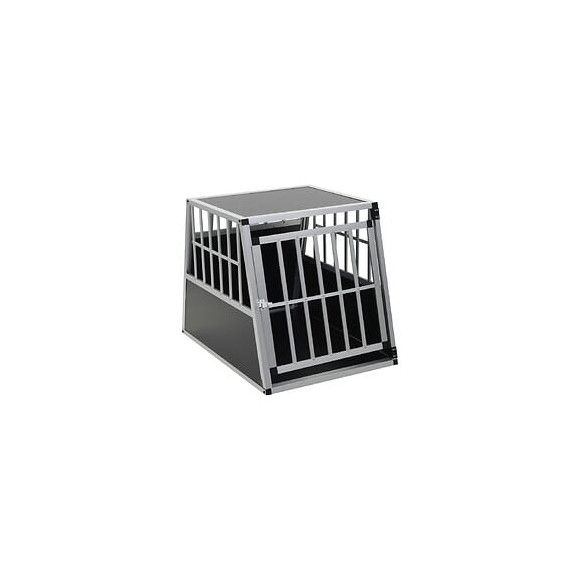 Cage Pour Chien Avec Une Porte 65 X 91 X 69,5 Cm - Accessoires Pour Chiens - Niches Pour Chiens - Argent - Argent