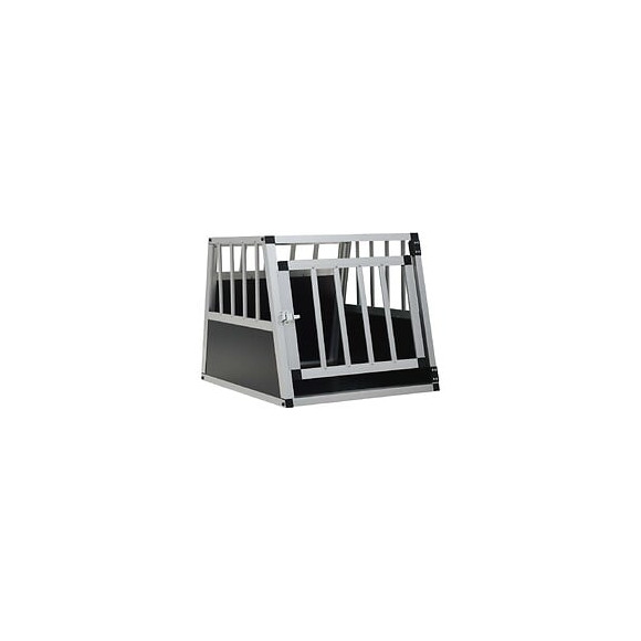 Cage Pour Chien Avec Une Porte 54 X 69 X 50 Cm - Accessoires Pour Chiens - Niches Pour Chiens - Argent - Argent
