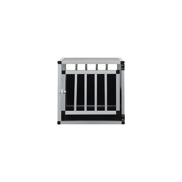 Cage Pour Chien Avec Une Porte 54 X 69 X 50 Cm - Accessoires Pour Chiens - Niches Pour Chiens - Argent - Argent