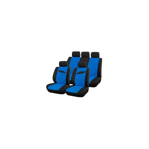 Housse Auto Bleue Universelle 9 Pcs
