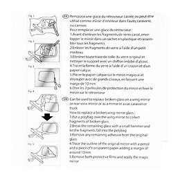 Miroir Découpable Adhésif Pour Rétroviseur.