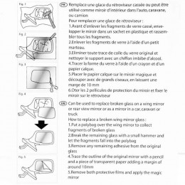 Miroir Découpable Adhésif Pour Rétroviseur.