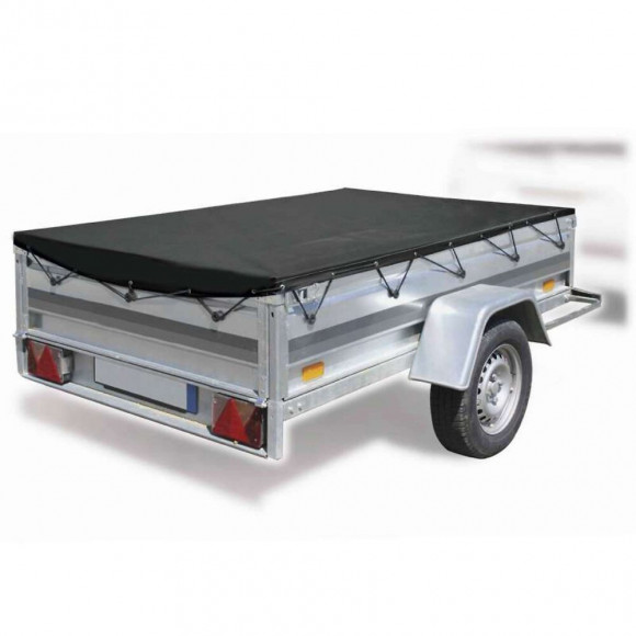 Bâche Grise De Protection Pour Remorque Taille L  160 X 120 X 7 Cm