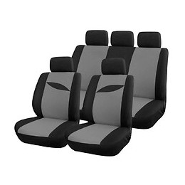 Housse Auto Grise Universel 9 Pcs