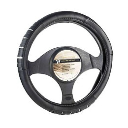 Couvre Volant Simili Cuir Et Chrome