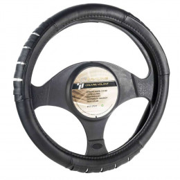 Couvre Volant Simili Cuir Et Chrome