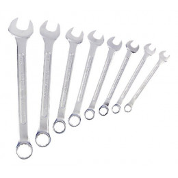 Jeu De 8 Clés Mixtes Acier Chrome Vanadium