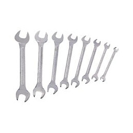 Jeu De 8 Clés À Fourche Acier Chrome Vanadium