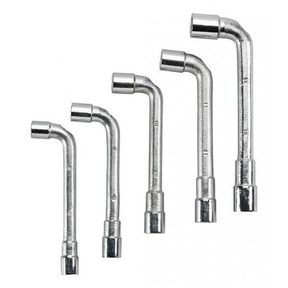 Jeu De 5 Clés À Pipe Debouchées Chromées Mat