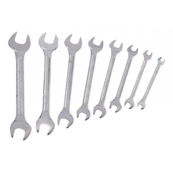 Jeu De 8 Clés À Fourche Acier Chrome Vanadium