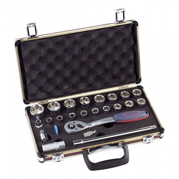 Coffret Clés À Douilles Carré 1/2 23 Pièces