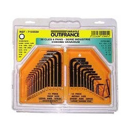 Jeu De Clés 6 Pans En Mm Et Pouce