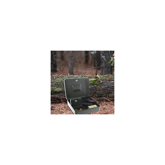 Coffre Fort Armes De Poing Rottner Gun Box Verte Serrure À Clé