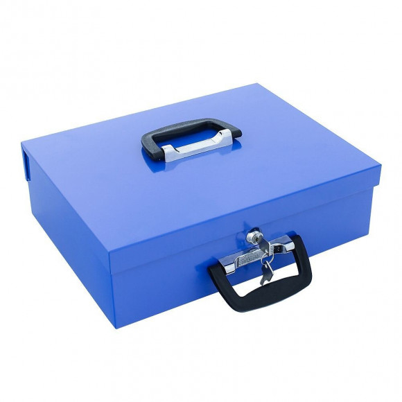 Caisse À Monnaie Rottner Bruessel Bleue Serrure À Clé