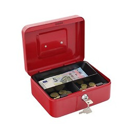 Caisse À Monnaie Rottner Rouge Traun 2 Serrure À Clé