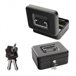 Caisse À Monnaie Rottner Noire Traun 2 Serrure À Clé