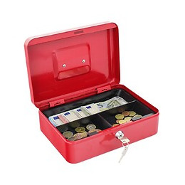 Caisse À Monnaie Rottner Rouge Traun 3 Serrure À Clé