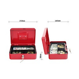 Caisse À Monnaie Rottner Rouge Traun 3 Serrure À Clé