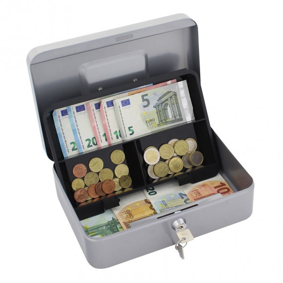 Caisse À Monnaie Rottner Argent Traun 3 Serrure À Clé