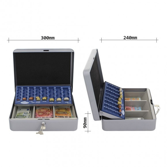 Caisse À Monnaie Rottner Wien Argent Serrure À Clé