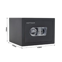 Coffre Fort Rottner Toscana 40 Db Silvergrey Serrure À Clé