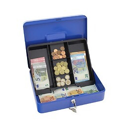 Caisse À Monnaie Rottner Bleue Traun 4 Serrure À Clé
