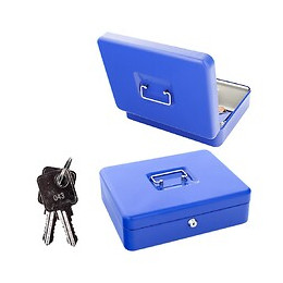 Caisse À Monnaie Rottner Wien Bleue Serrure À Clé