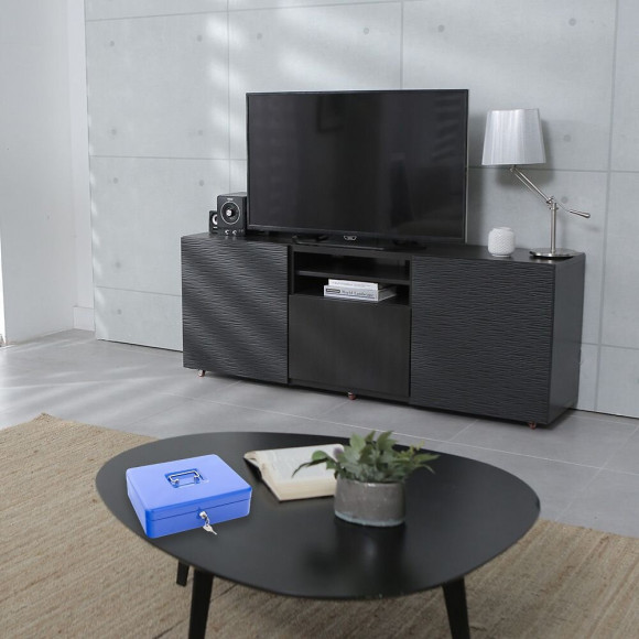 Caisse À Monnaie Rottner Wien Bleue Serrure À Clé