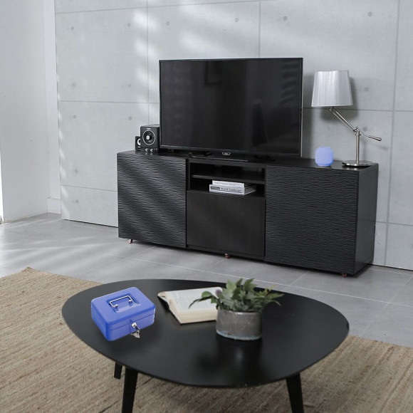 Caisse À Monnaie Rottner Bleue Traun 2 Serrure À Clé