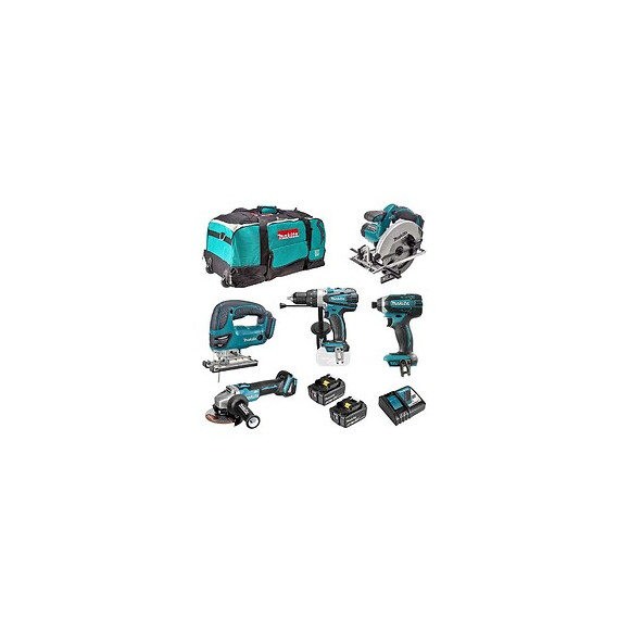 Pack 5 Outils Makita Dlx500t 18 V 2 X 5,0 Ah