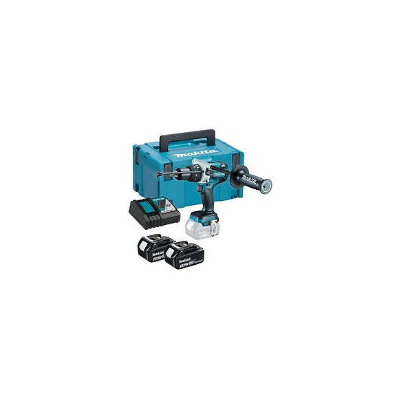 Perceuse Visseuse À Percussion Makita Dhp481rtj 18 V Sans Charbon 2 X 5.0 Ah