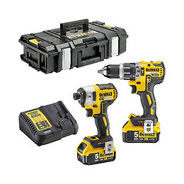 Pack Dewalt Dck266p2-qw Perceuse À Percussion Dcd796 Et Visseuse À Chocs Dcf887 18v (2x5ah) Li-ion
