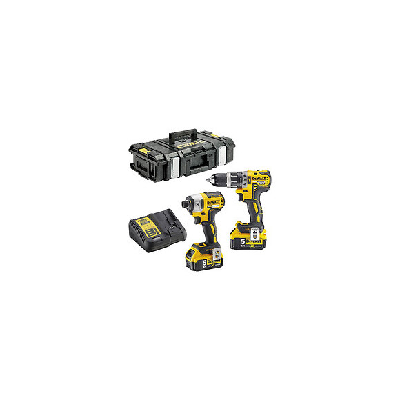 Pack Dewalt Dck266p2-qw Perceuse À Percussion Dcd796 Et Visseuse À Chocs Dcf887 18v (2x5ah) Li-ion