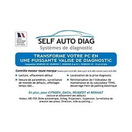 Valise Diagnostic Multimarques Ultimate Diag One - Interface Diagnostique Multimarque Obd Et Logiciel Self Auto Diag Sur Cle Us