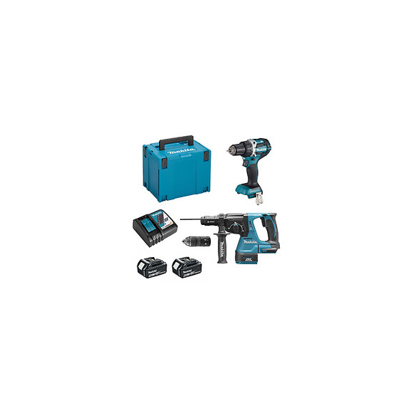 Pack De 2 Outils Makita Dlx2191t2x6 (ddf484 + Dhr243) 18v Li-ion (2 X 6,0 Ah)